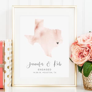 Carte aquarelle, cadeaux de mariage pour couple, carte-cadeau de mariage personnalisée, impression de carte personnalisée de mariage, carte de mariage cadeau personnalisée, sans cadre