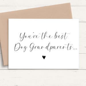 Dog Grandparents to Human, Personalized Dog Pregnancy Announcement Card Grandparents, Personalised Baby Announcement Grandparent Card Dogs