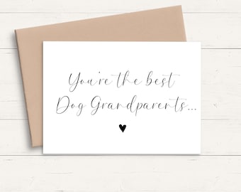 Dog Grandparents to Human, Personalized Dog Pregnancy Announcement Card Grandparents, Personalised Baby Announcement Grandparent Card Dogs