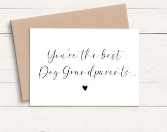 Dog Grandparents to Human, Personalized Dog Pregnancy Announcement Card Grandparents, Personalised Baby Announcement Grandparent Card Dogs