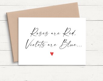 Roses are Red Violets Are Blue, Valentines Pregnancy Announcement Card Grandparents, Personalised Pregnancy Announcement to Family Friends