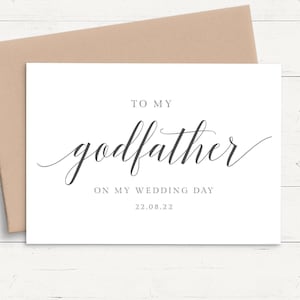 Zu meinem Paten an meinem Hochzeitstag Karte personalisiert, personalisierte Hochzeitskarte Pate, Pate Hochzeitstag Dankeschön-Karte