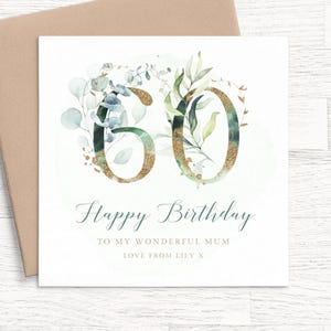 Carte 60e anniversaire maman, carte 60e anniversaire personnalisée pour maman de 60 ans, carte 60e anniversaire maman Cartes 60e anniversaire personnalisées pour femme