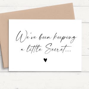 Carte Nous gardons un petit secret, faire-part de grossesse personnalisé pour grands-parents, lot de plusieurs faire-part de grossesse amis