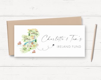 Ireland Travel Money Wallet Card, Holiday Money Wallet, Travel Money Gift Card Personalised, Travel Money Holder, Travel Money Envelopes