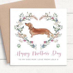Personalisierte Muttertagskarte Wursthund, personalisierte Muttertagskarte vom Hund Muttertagskarte Mama, süße Muttertagskarte vom Hund