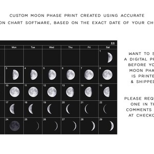 Family Moon Phases Print, Watercolor Moon Phase Personalised, Custom Moon Print, Personalized Housewarming Gift for Family, UNFRAMED image 2