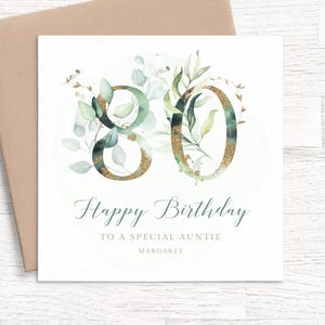 Carte personnalisée 80e anniversaire tante, carte 80e anniversaire personnalisée pour femme, carte 80e anniversaire pour tante, carte 80e anniversaire tante