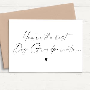 Dog Grandparents to Human, Personalized Dog Pregnancy Announcement Card Grandparents, Personalised Baby Announcement Grandparent Card Dogs