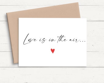 Love Is In The Air, Valentines Pregnancy Announcement Card Husband Personalized, Personalised Pregnancy Announcement Card Grandparents