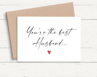 You're The Best Husband Pregnancy Announcement Valentines Day Card Personalized, Personalised Valentines Pregnancy Announcement Card Dad