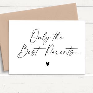 Nur die besten Eltern werden zu Großeltern befördert Schwangerschaftsankündigungskarte personalisiert, Babymitteilungs-Großeltern-Karte personalisiert
