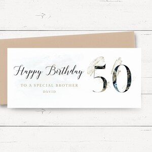 Tirelire personnalisé pour 50e anniversaire, porte-monnaie personnalisé pour cadeau en argent pour 50e anniversaire, enveloppe d'argent pour porte-monnaie d'anniversaire
