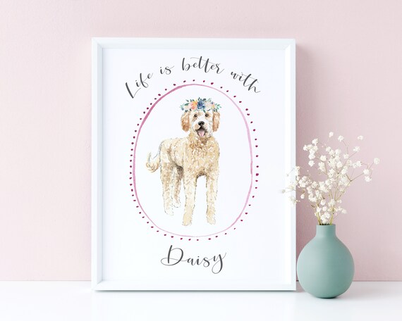 Cockapoo Art Dog Lover Gift Personalized Dog Print Cockapoo Print Cockapoo Gift Cockapoo Wall Art Personalised Dog Portrait UNFRAMED Etsy