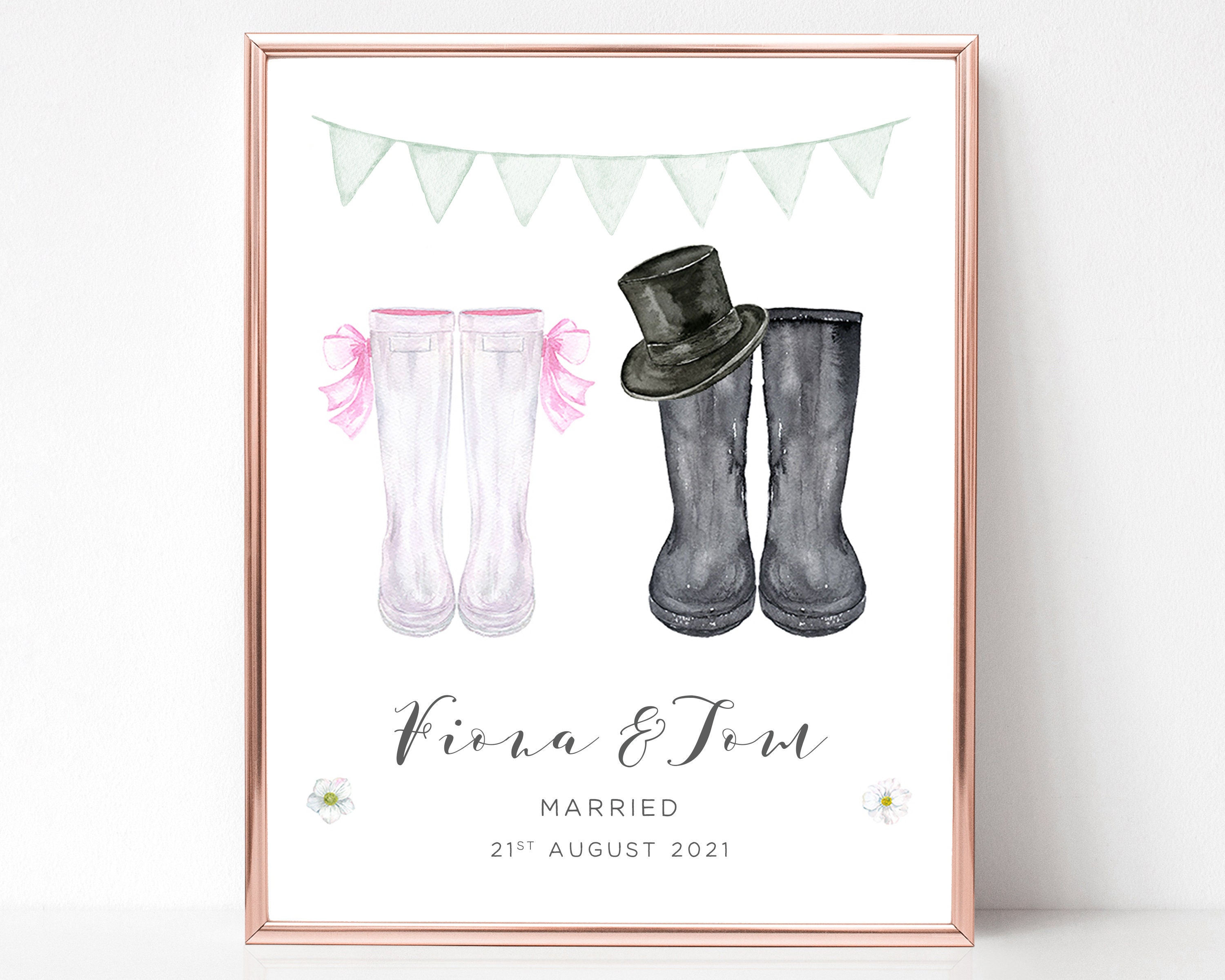 Personalised shop wedding wellies