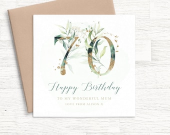 Carte personnalisée 70e anniversaire pour maman, carte 70e anniversaire maman, carte 70e anniversaire maman carte 70e anniversaire, carte 70e anniversaire pour femme