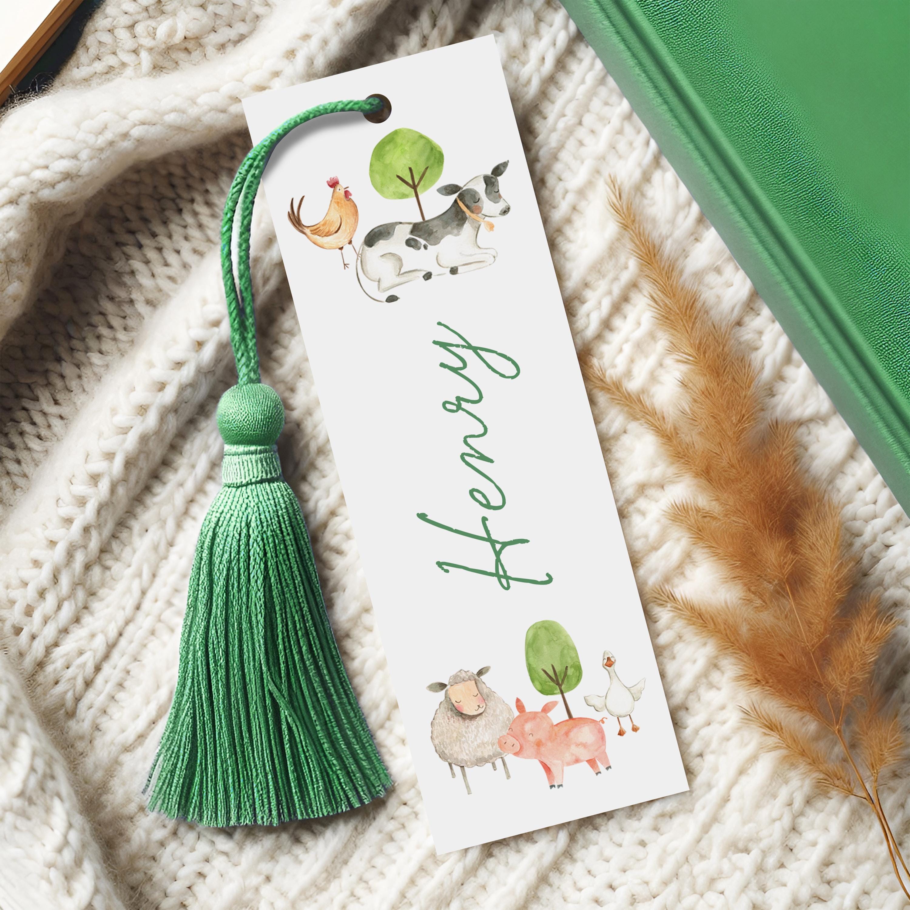 Personalized Farm Animal Bookmark for Kids, Personalised Farm Bookmark ...