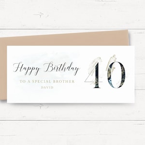 Geld-Umschlag zum 40. Geburtstag personalisiert, Geld-Umschlag zum Geburtstag personalisiert, Geld-Geldbörse zum Geburtstag, Geldhalter-Geschenk Geldgeschenk zum Geburtstag