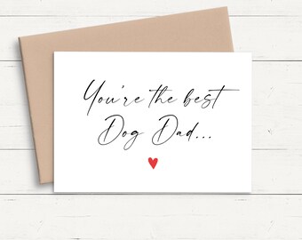 You're The Best Dog Dad Pregnancy Announcement Valentines Day Card Personalized, Valentines Pregnancy Announcement Card Husband Personalised