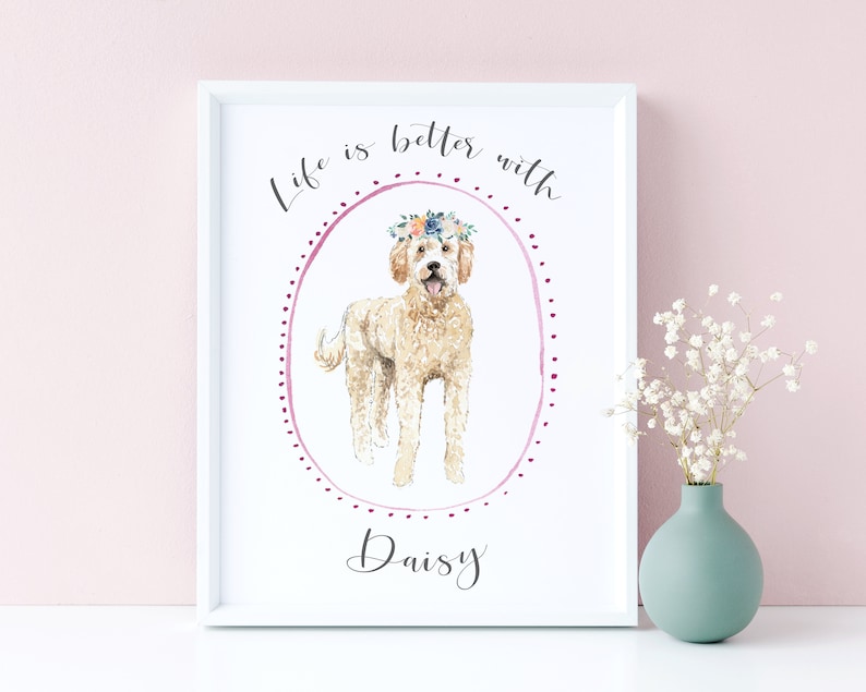 UNFRAMED Beagle Gift Personalized Dog Print Beagle Art Print Beagle Print Personalized Dog Gifts for Owners Dog Portrait Print