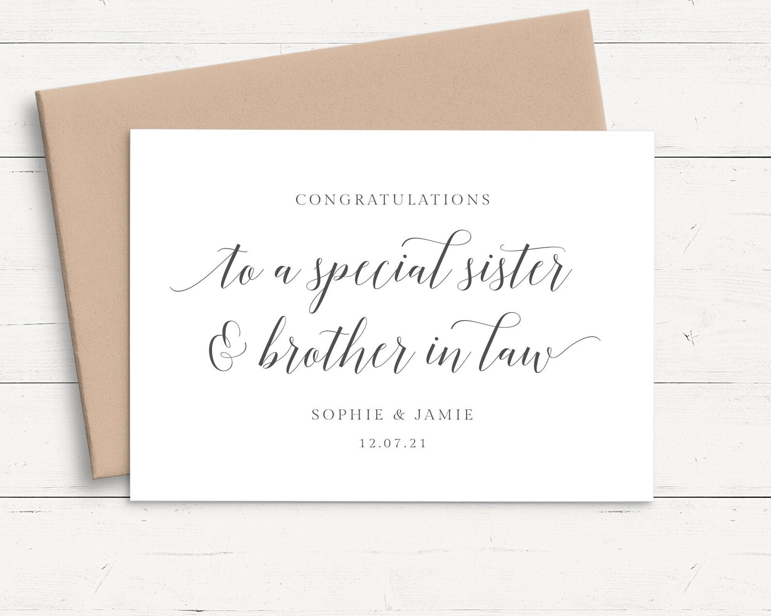 Wedding Card For Sister And Brother In Law