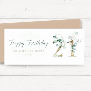 21st Birthday Money Holder Gift, Personalised Birthday Money Card, Personalized Birthday Money Wallet, Money Envelope Birthday Money Gift