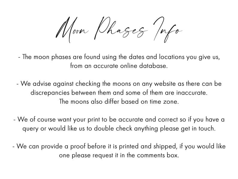 Impresión de fase lunar en acuarela, regalo de aniversario personalizado para novio, te amo hasta la luna y más allá, impresión lunar personalizada, sin marco imagen 3