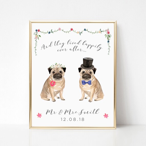 Dog Wedding Welcome Sign Personalized Wedding Welcome Sign - Etsy