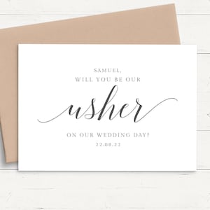 Carte Serez-vous notre huissier personnalisée, Carte de proposition Sera-t-elle personnalisée, Serez-vous huissier, Carte de proposition de mariage