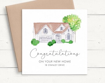 Personalised New Home Card, Congratulations on Your New Home Card, Housewarming Card Personalized, First Home Card, Happy New Home Card