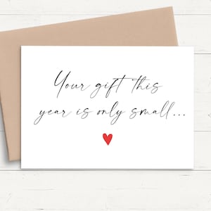 Votre cadeau cette année est seulement petit, faire-part de grossesse pour la Saint-Valentin, mari, anniversaire, faire-part de grossesse personnalisé