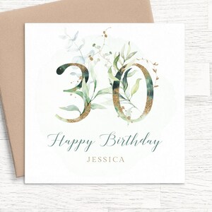 30th Birthday Card Personalised, Personalized Birthday Card for Best Friend, 30th Birthday Card for Her, 30th Birthday Card for Women