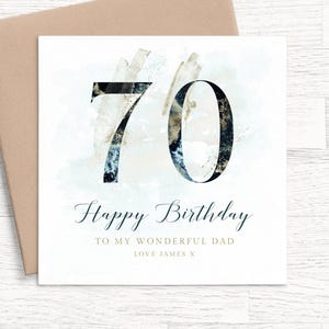 Carte personnalisée 70e anniversaire pour papa, carte 70e anniversaire papa, carte 70e anniversaire personnalisée papa, carte 70e anniversaire pour homme