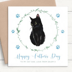Katzenvatertagskarte Custom, Vatertagskarte von Katze, personalisierte Vatertagskarte von der Katze, personalisierte Vatertagskarte von Katzen