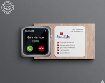 Premium Square Business Card for Entrepreneurs, Tech Startups, Software Developers, Social Media Consultants and Phone Repair Services