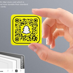 Custom Square Business Cards With Snap Social Media Design & Scannable ...