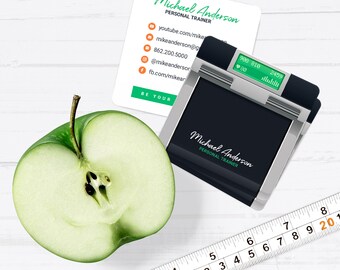 Treadmill Personal Trainer Business Cards • Gym Die-Cut Cards • Design and Printing • 250, 500, 1000, 2500 | FREE Shipping |