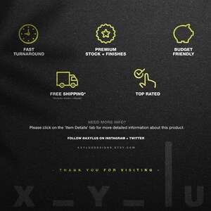 Puede incluir: Fondo negro con texto e iconos dorados. El texto incluye "Entrega r&aacute;pida", "Stock + Acabados Premium", "Econ&oacute;mico", "Mejor valorado" y "&iquest;Necesitas m&aacute;s informaci&oacute;n?" con redes sociales y una direcci&oacute;n web.