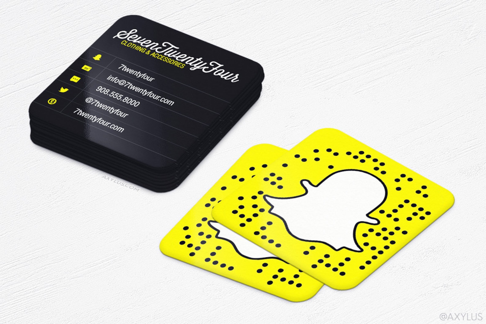 Snapchat Cards Mini Business Cards Creative Social Media Etsy