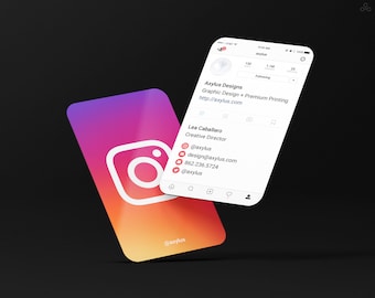 IG Business Cards • Social Media Cards, Template Design, Printed Cards, Business Promotion, Business Info Cards
