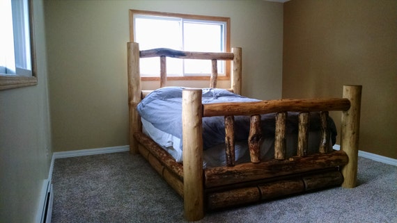 Rustic Log Bed Frame Etsy