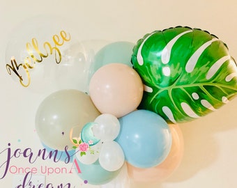 DIY Beach theme balloon KIT, custom balloons, palm leaf balloons, beach balloon garland, balloon garland