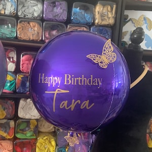 DIY 16&quot; round ombre foil balloon, party balloons, party decor, ball balloons, balloon with tassels, custom balloon