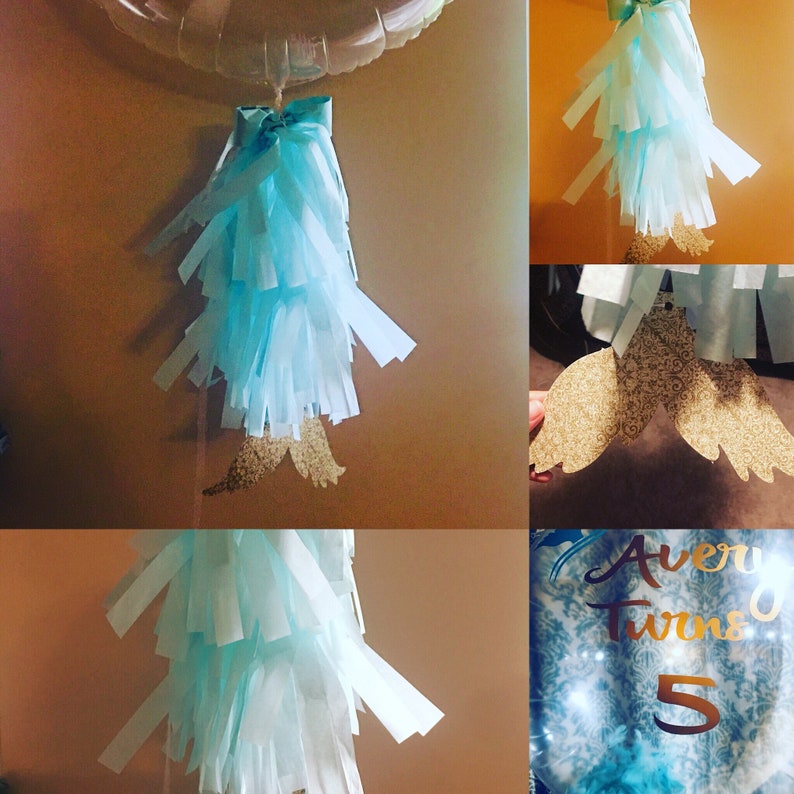 birthday decor tassels Cusrom mermaid tassel balloon tassels party decor