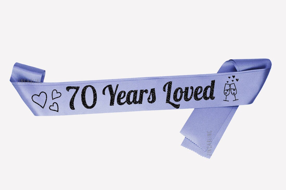 Luxury Personalised Birthday Sash. Available for any age, in many colours including. 16 18 21 30 40 50 60 70 80 90 100 milestone birthdays