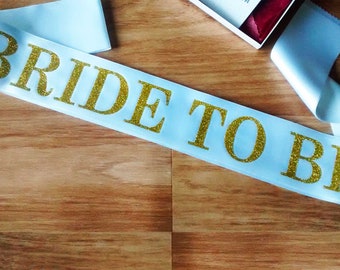 Bride to Be Sash, Bachelorette Party Sashes - Ready to ship next business day - Premium Ribbon, Personalised Bridal Sash, Hen Night Sash