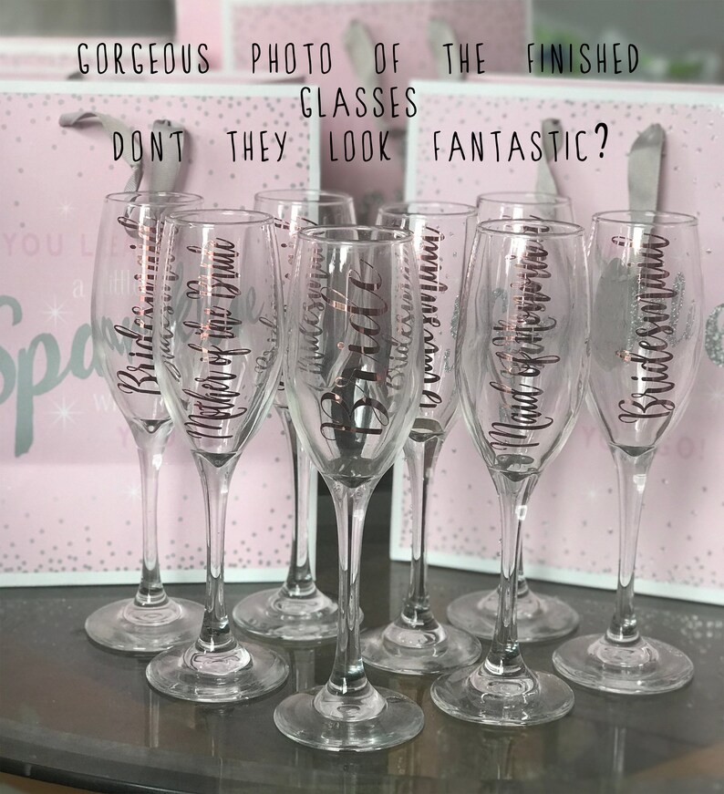Champagne Flute Decal Vinyl Sticker ONLY DIY Party Glasses Etsy UK