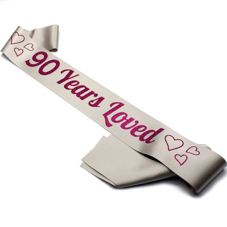90th birthday sash