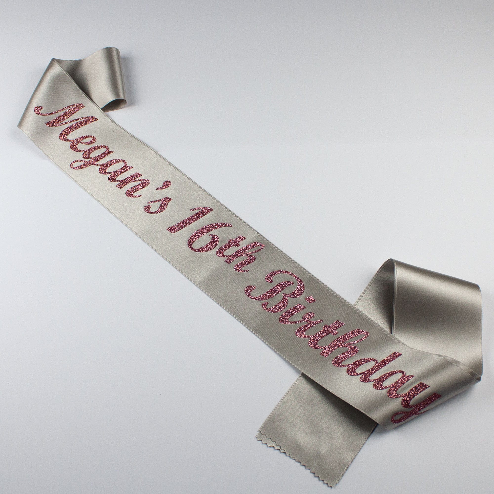 Geburtstagsschärpe Für Mädchen & Frauen – Rose Gold, Satin, Ca. 80 Cm Lang | Für 16., 18., 21., 30. Geburtstag & Mehr