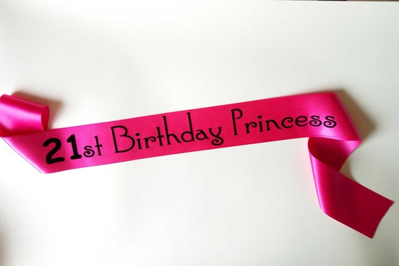 21 Party Princess Satin Sash 21 Party Princess Satin Sash